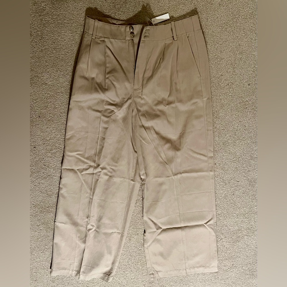 Madewell Wide Leg Pants in Tan - Picture 8 of 10